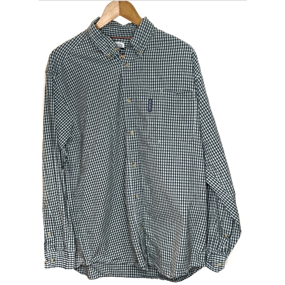 Columbia men's long sleeve button down shirt Large